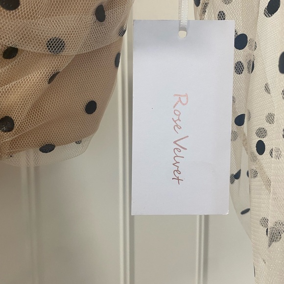 Polka Dot Bodice Crop Top - Picture 2 of 5